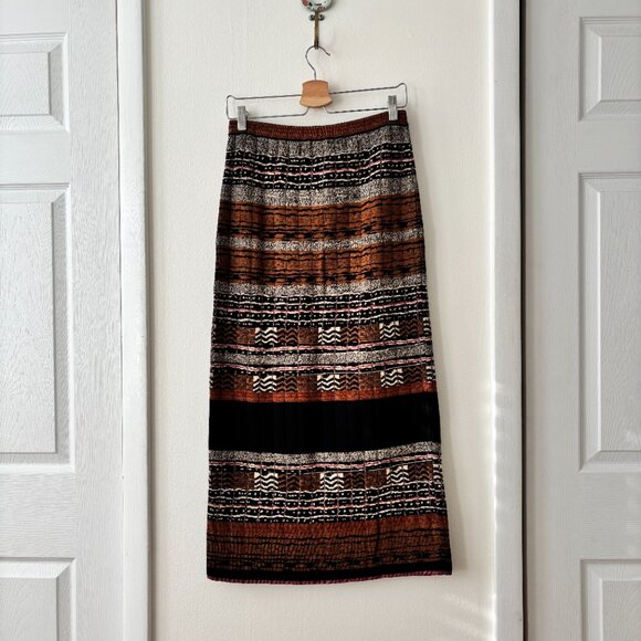 Peruvian Connection Casablanca Pima Jacquard Knit Column Skirt - Picture 7 of 8